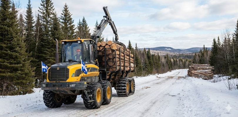 Devenir Opérateur de porteur (Forwarder) (Transport du bois coupé vers le chemin) au Québec